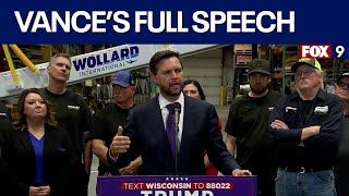 JD Vance campaigns in Eau Claire Wisconsin FULL SPEECH [upl. by Gerek]