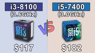 i3 8100 vs i5 7400  Which should you buy [upl. by Ojela]