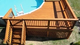 How to Build a Deck around a Pool [upl. by Kerstin626]