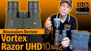 Vortex Razor UHD 10x42 Binoculars Review [upl. by Ardnekat941]