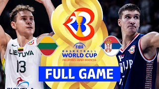 QUARTERFINALS Lithuania v Serbia  Full Basketball Game  FIBA Basketball World Cup 2023 [upl. by Glasgo]