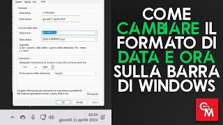 Come cambiare il formato di data e ora sulla barra di Windows [upl. by Atworth]