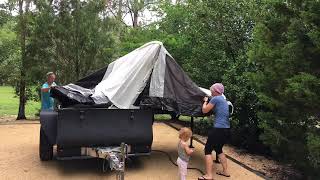 Livin Lite Jeep Extreme Tent Tiny Camper Quicksilver 60 Time Lapse [upl. by Sybille]