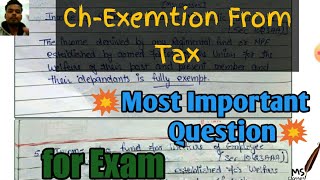 Exemption From TAXMOST Important Question for Income TAX ExamIncome tax in hindi [upl. by Anon732]