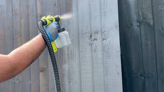 HOW TO PAINT FENCE WITH SPRAY GUN GUILD 500 SPRAY GUN [upl. by Behrens726]