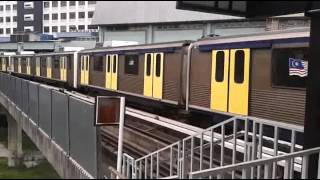 01JAN2013 RapidKL LRT Ampang Line at Plaza Rakyat Station [upl. by Ased]