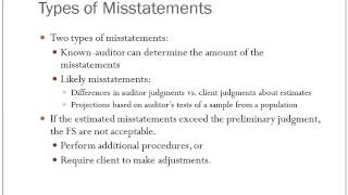 Types of Misstatements [upl. by Bertrand]