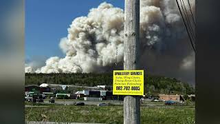 Photos of current fire started in Tantallon Nova Scotia [upl. by Llerroj]