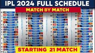 IPL 2024  IPL 2024 Schedule Starting 21 Matches  IPL Full Time Table 2024  IPL 2024 Venues [upl. by Boynton]