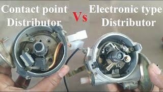 Contact point type Vs electronic ignition distributor [upl. by Camilia]