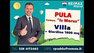 Pula  Santa Margherita  Villa con giardino di 1400 mq Roberto Puddu Agente Immobiliare Remax [upl. by Dal427]