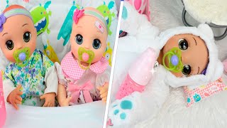 Minha Baby Alive Boneca Bebe Conhece Sua Irma e se Arruma Pro Frio Tomando Mamadeira [upl. by Aneger]