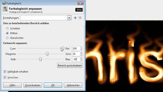 GIMP  Tutorial  Deutsch  Feuer  Schrift [upl. by Burney]