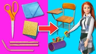 ACCESORIOS MINIATURA para BARBIE en el COLEGIO 📚🏫🎓Manualidades Fantásticas [upl. by Adi411]