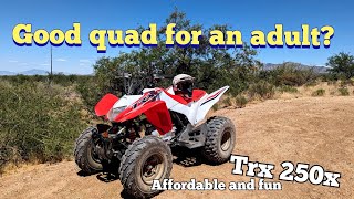 Honda Trx 250X test ride for an adult rider  ride review all you need to have fun [upl. by Calondra]