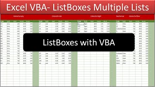 Multiple ListBoxes in a Userform – Excel VBA [upl. by Becht]