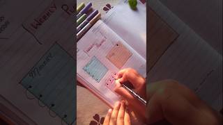 DIY weekly planner✨📚 art diy notebooklove cute trendingshorts yts [upl. by Annawat]