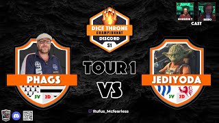 DICE THRONE Championnat de France Discord DTCD TOUR 1 Phags vs Jediyoda 😉👊 [upl. by Imehon659]