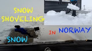 SNOW SHOVELING in NORWAY  4k [upl. by Haldi]