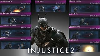 Injustice 2 Batman  All Unlockable Abilities [upl. by Adieno]