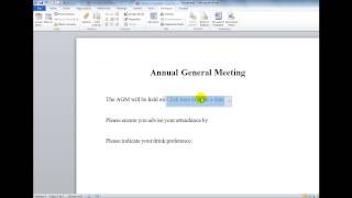 How to insert date fields and dropdown lists in Word documents Date pickers and dropdown lists [upl. by Enawtna]