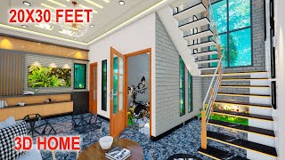 Small house design with 2 bedrooms  2030 duplex house design  600 sqft house plans [upl. by Eeliram79]