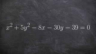 Convert equation of Ellipse from general form to standard [upl. by Attenol483]