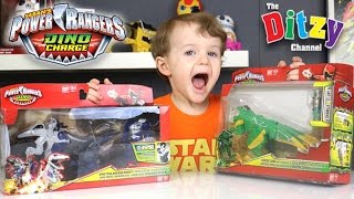 Power Rangers Dino Charge Raptor Zord amp Dino Cycle with Blue Ranger Toy Review The Ditzy Channel [upl. by Lynne]