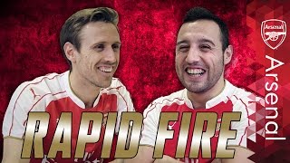 Santi Cazorla amp Nacho Monreal  Rapid fire [upl. by Etnasa]