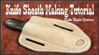 Leather Working ✔ How to make leather knife sheaths  Session 2  Leathercraft [upl. by Letch712]