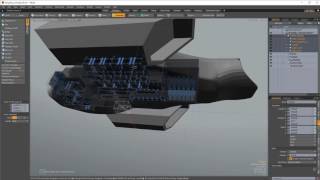 Modo  Building A Spaceship Ship Exterior And Interior Part 3 [upl. by Naquin]