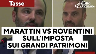 Marattin vs Roventini su tassa grandi patrimoni “No allaumento” “Va redistribuito il carico” [upl. by Oisorbma598]