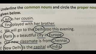 Worksheet  Common and Proper Nouns CommonNouns ProperNoun Worksheet Revision Grammar Practice [upl. by Vernor]