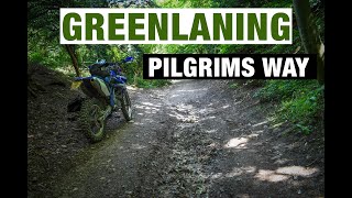 YAMAHA WR250F TRAIL RIDING IN UK  Greenlaning Pilgrims Way Kent [upl. by Einnej629]