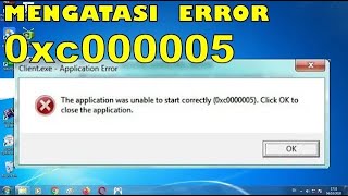 Tutorial Mengatasi Error 0xc00005 di Windows 7  Windows Seven [upl. by Los409]