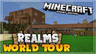 MCPE REALMS WORLD TOUR  Survival Multiplayer  Minecraft PE Pocket Edition [upl. by Eizzil]