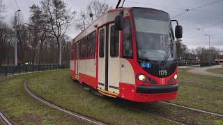 Poland Gdańsk tram 2 ride from Lawendowe Wzgórze to Jelitkowo [upl. by Coniah765]