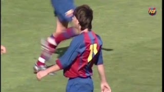 Spectacular exhibition by Lionel Messi in a 200405 Barça B derby [upl. by Remmer]