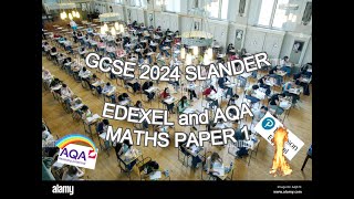 GCSE 2024 Slander  EDEXEL and AQA MATHS PAPER 1 [upl. by Amarillas]