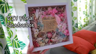 How To Make A Paper Flower Heart Shadowbox Frame Using Your Cricut [upl. by Ajar]