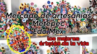 Mercado de Árboles de la vida en Metepec Estado de México barro en Metepec [upl. by Enyar]