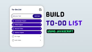 Create ToDo List Using HTML CSS And JavaScript [upl. by Missy725]