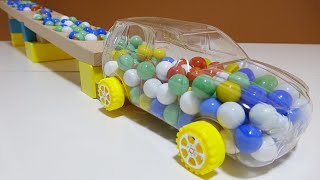 Marble Run Race ASMR ☆ Dump Truck Garbage Truck amp HABA Slope Course [upl. by Aeht]