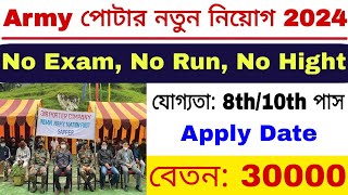 Army Porter Bharti 2024  Indian Army Porter Recruitment 2024  Army Porter Vacancy 2024 [upl. by Benjie]