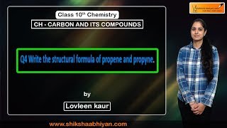 Q4 Structural formula of propene and propyne [upl. by Madelene726]