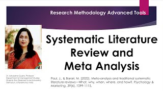 Systematic Literature Review and Meta Analysisliterature reviewquantitative analysis [upl. by Nofpets]