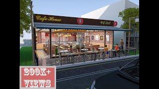 COMMERCIAL INTERIOR DESIGN Design of Cafe Restaurant  Lumion Walkthrough  Realistic Rendering [upl. by Nereus]