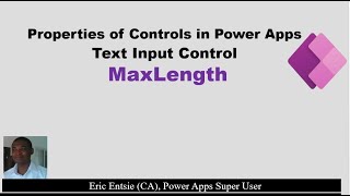 Power Apps Text input control  MaxLength Property [upl. by Mcquade]