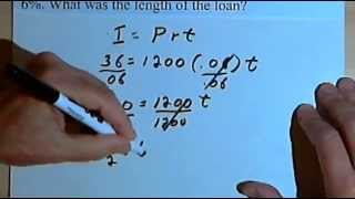 Simple Interest finding Principal Rate or Time 14127 [upl. by Mab]