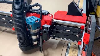 Using LowRider v3 CNC to cut cardboard templates for spray paint marking EV parking spaces [upl. by Eduardo98]